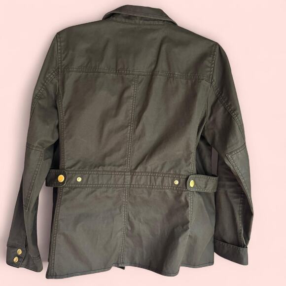 J Crew Downtown Field Jacket Waxed Cotton size M - Picture 2 of 7
